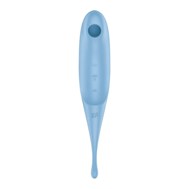 Вібратор для клітора Satisfyer Twirling Pro Blue з вакуумною стимуляцією