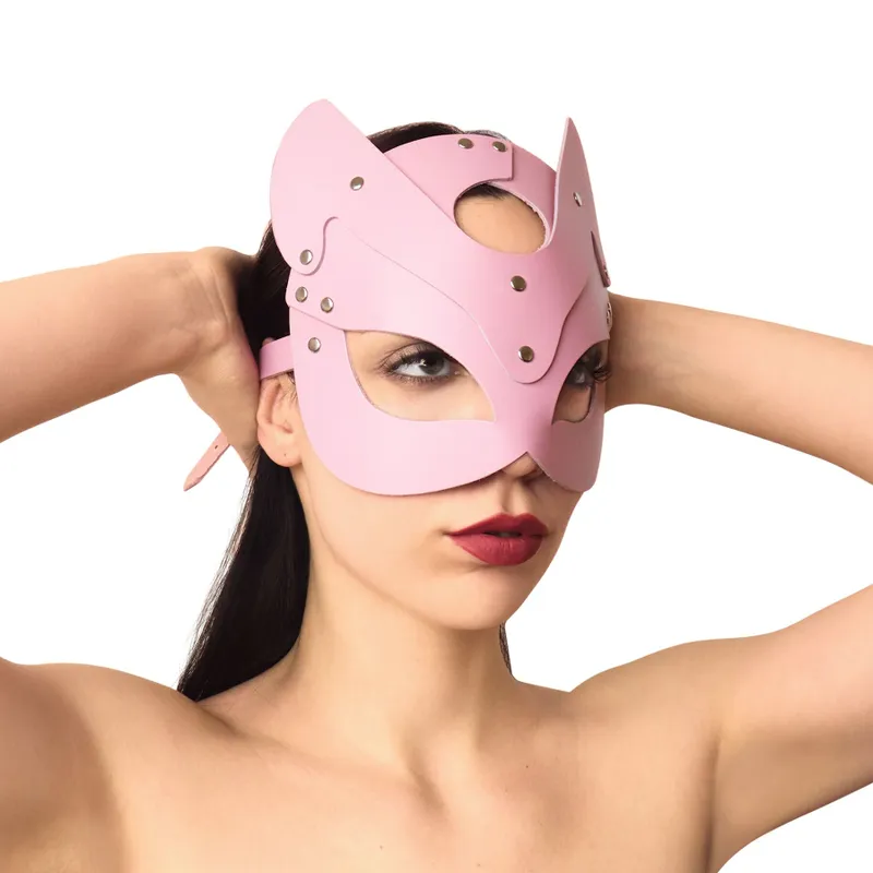 Маска кішки Art of Sex - Cat Mask, рожева, натуральна шкіра