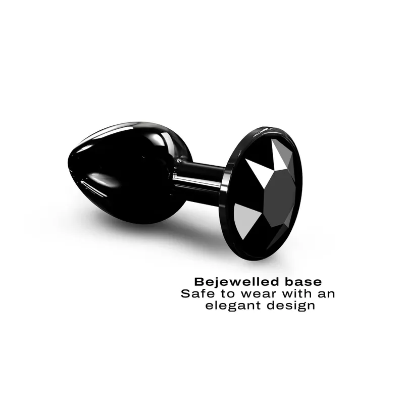 Анальна пробка металева Dorcel Diamond Plug Black S з кристалом