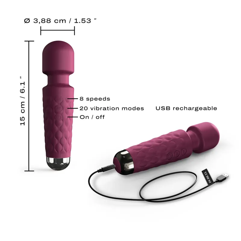 Мінівібромасажер Dorcel Wand Mini Wonderful Plum