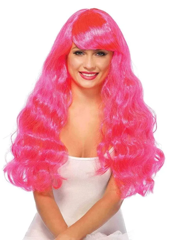 Парик Leg Avenue Neon Star Long Wavy Wig Pink