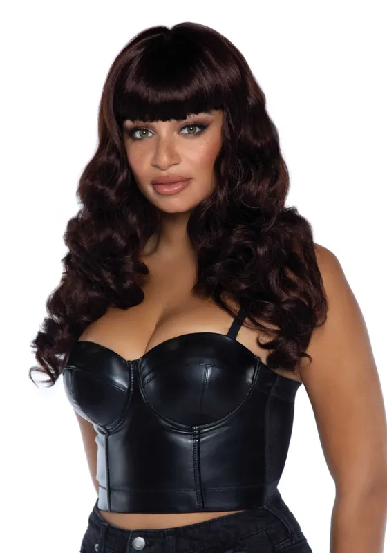 Хвиляста перука Leg Avenue Misfit Long Wavy Wig Brown, довга, 61 см