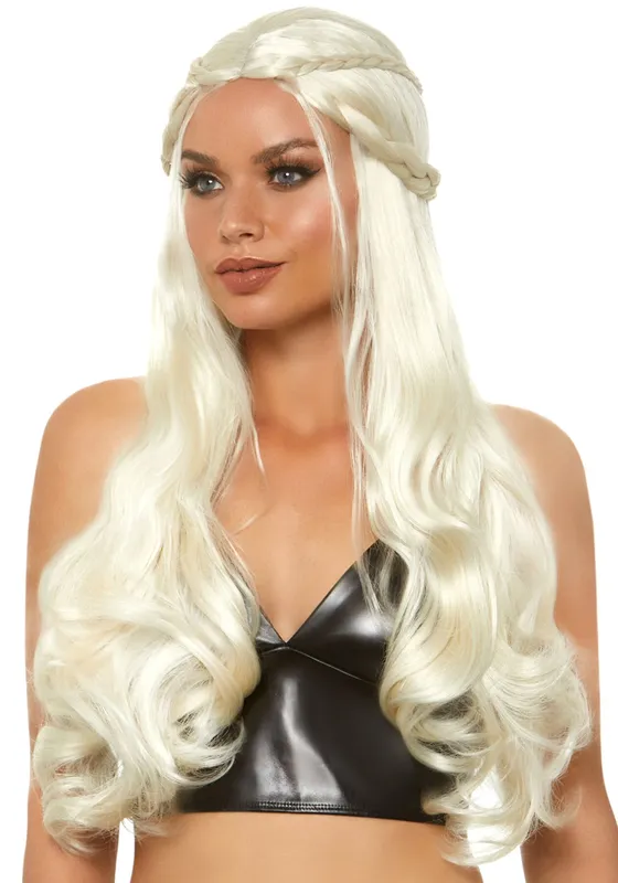 Перука Дейенеріс Таргарієн Leg Avenue Braided long wavy wig Blond, платинова, 81 см