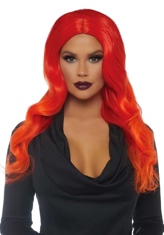 Руда перука омбре Leg Avenue Ombre long wavy wig, довга, хвиляста, 61 см