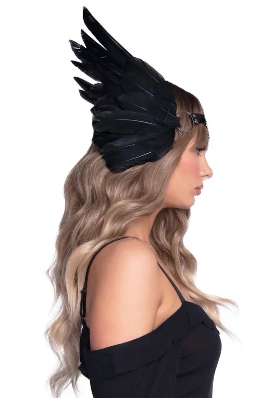 Пов’язка на голову з крилами Leg Avenue Feather headband Black
