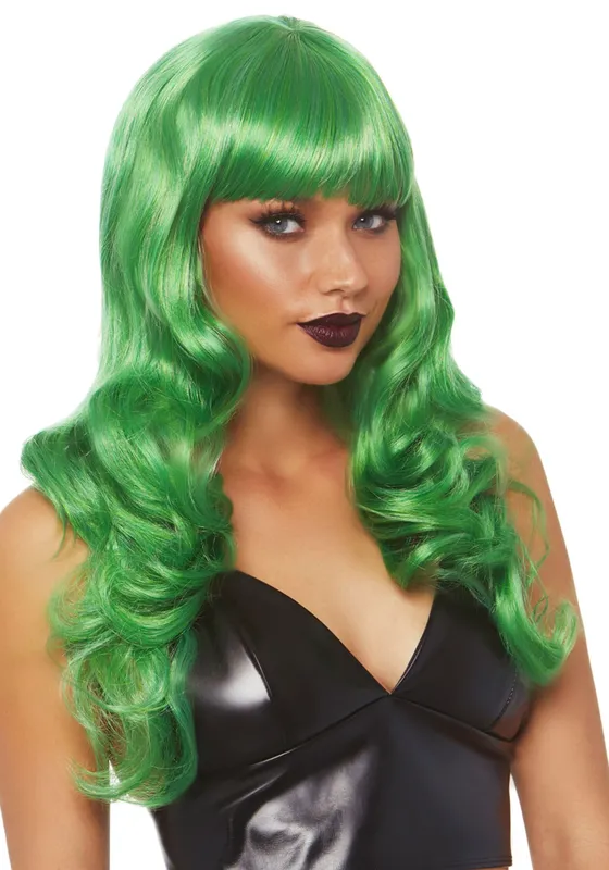 Хвиляста перука Leg Avenue Misfit Long Wavy Wig Green, довга, 61 см