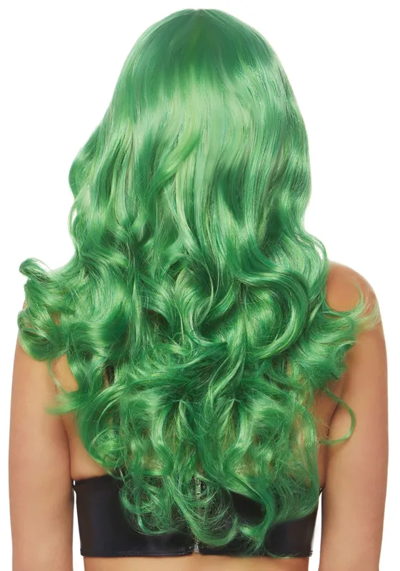 Хвиляста перука Leg Avenue Misfit Long Wavy Wig Green, довга, 61 см