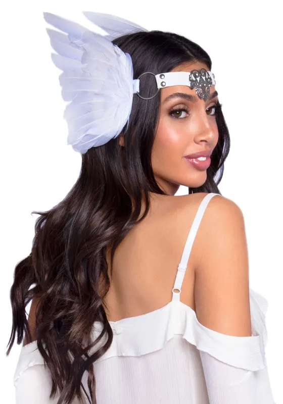 Пов'язка на голову з крилами Leg Avenue Feather headband White