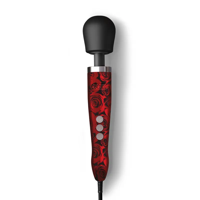 Вібромасажер Doxy Die Cast ROSE PATTERN, живлення 220В, металевий корпус