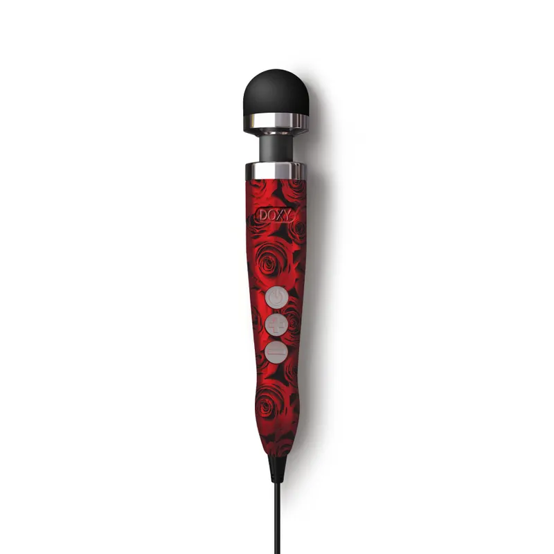Вібромасажер DOXY Die Cast 3 ROSE PATTERN, металевий корпус, живлення 220В