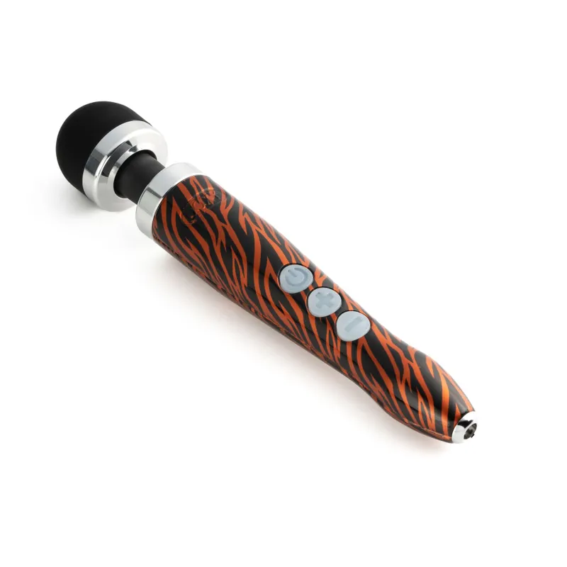 Вібромасажер DOXY Die Cast 3R, метал, перезаряджуваний, колір Tiger