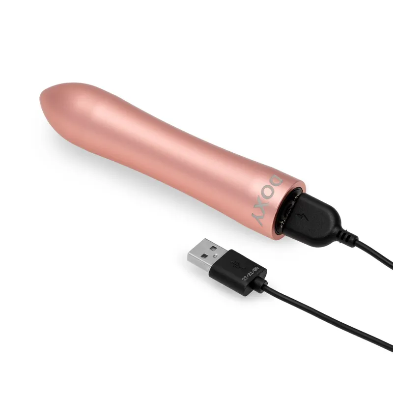 Вібропуля DOXY ROSE GOLD в металевому кейсі, ультрагладка, 7 режимів