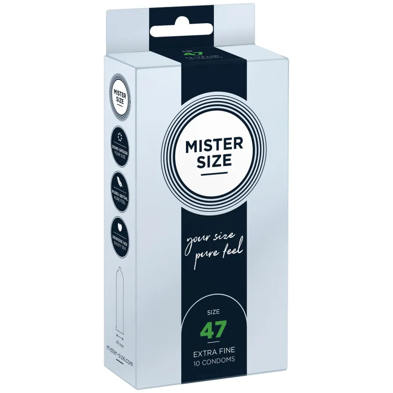 Презервативи Mister Size pure feel 47, 10 шт., товщина 0,05 мм