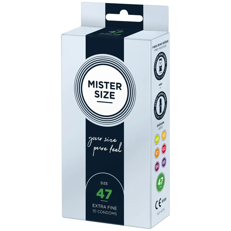 Презервативи Mister Size pure feel 47, 10 шт., товщина 0,05 мм