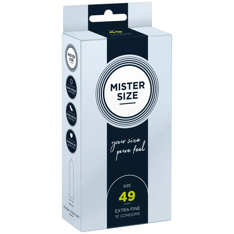 Презервативи Mister Size pure feel 49, 10 шт, товщина 0,05 мм