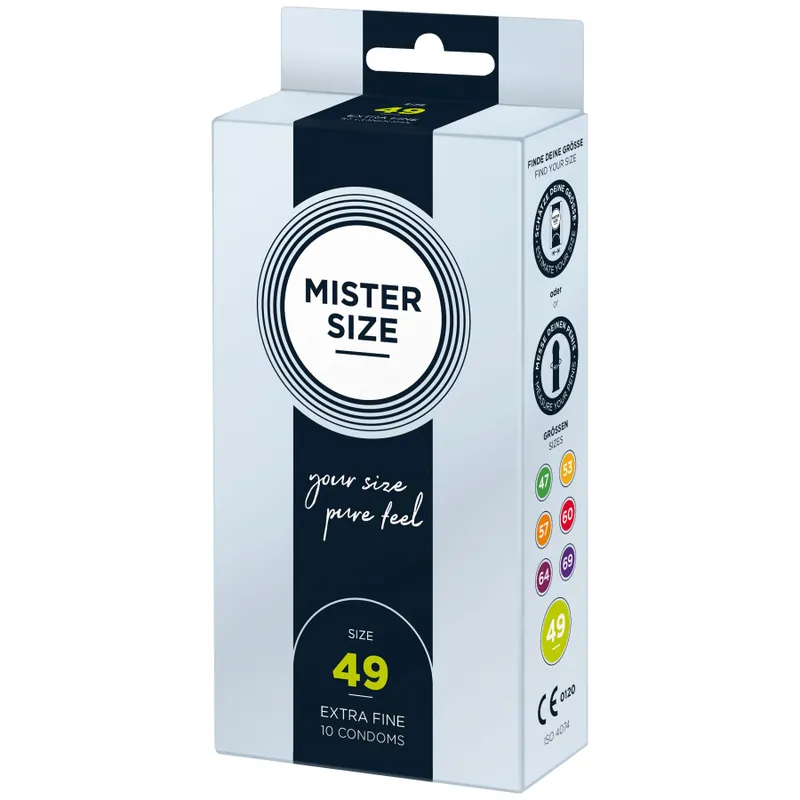 Презервативи Mister Size pure feel 49, 10 шт, товщина 0,05 мм