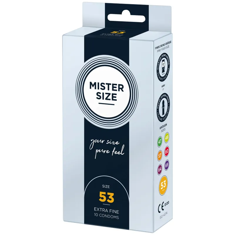 Презервативи Mister Size pure feel 53 (10 шт), товщина 0,05 мм
