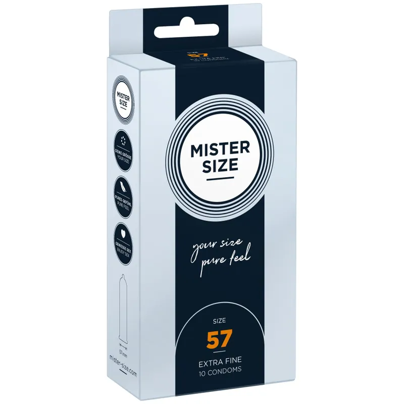 Презервативи Mister Size pure feel 57 (10 шт), товщина 0,05 мм