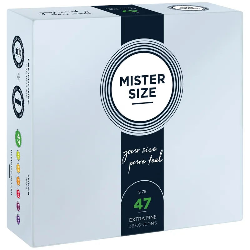 Презервативи Mister Size pure feel 47 (36 шт.), товщина 0,05 мм