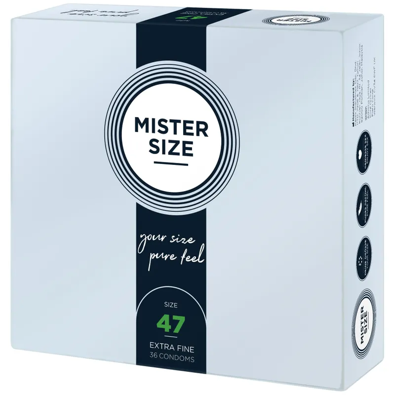 Презервативи Mister Size pure feel 47 (36 шт.), товщина 0,05 мм