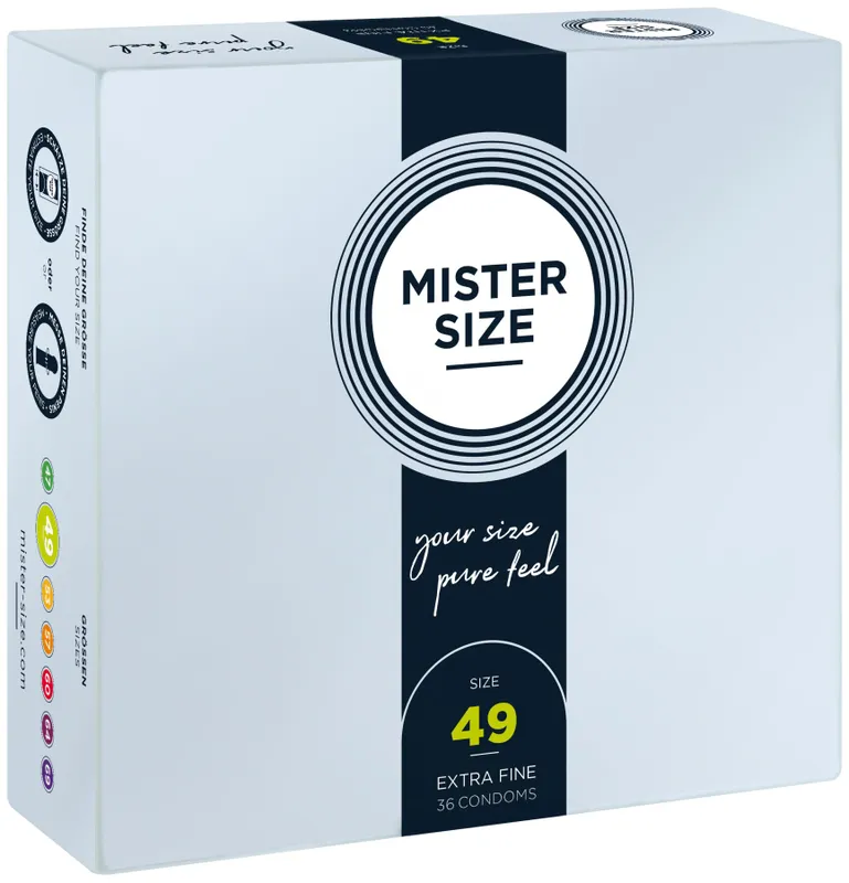 Презервативи Mister Size Pure Feel 49, 36 шт, товщина 0,05 мм