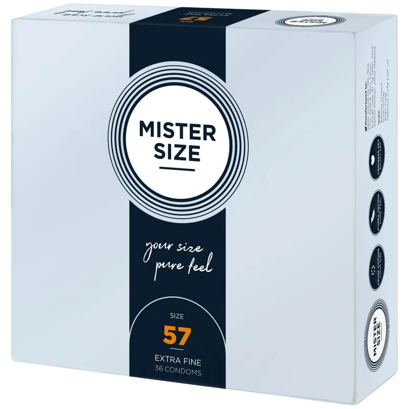 Презервативи Mister Size pure feel - 57 (36 шт.), товщина 0,05 мм