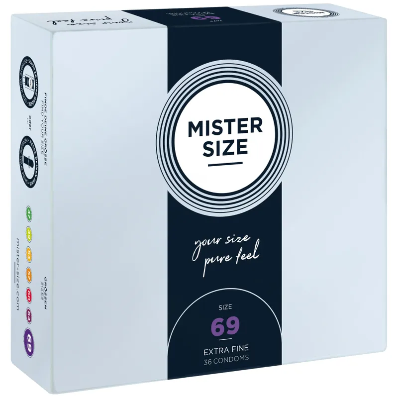Презервативи Mister Size - pure feel - 69, 36 шт, товщина 0,05 мм