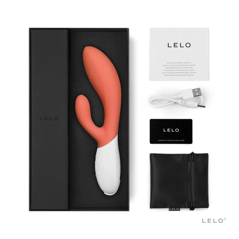 Вібратор-кролик LELO Ina 3 Coral, 10 режимів вібрації