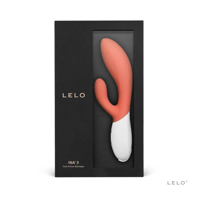 Вібратор-кролик LELO Ina 3 Coral, 10 режимів вібрації