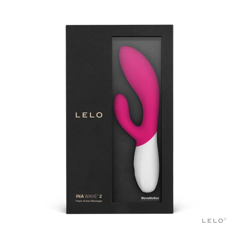 Вібратор-кролик LELO Ina Wave 2 Cerise, рух стовбура та вібрація