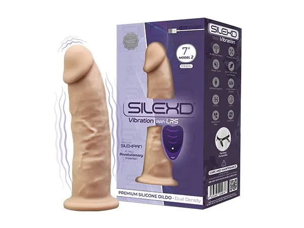 Фалоімітатор з вібрацією SilexD Henry Vibro Flesh + LRS, діаметр 4,4 см