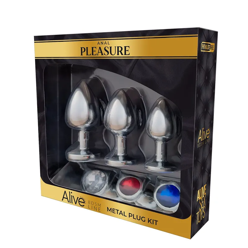 Набір металевих анальних пробок Alive Metal Plug Kit, 3 розміри