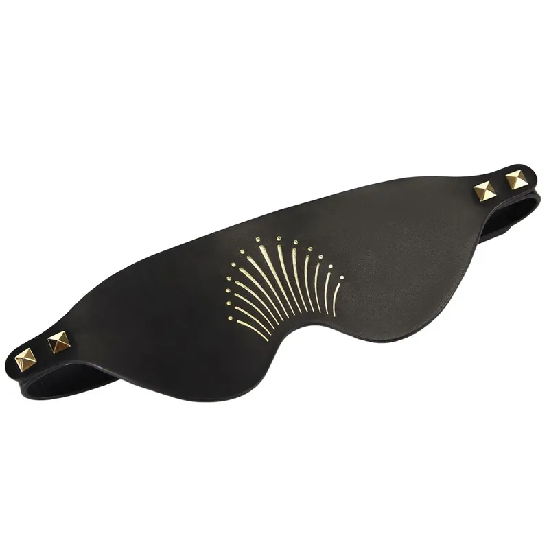 Маска на очі Zalo Blindfolds Black, натуральна шкіра