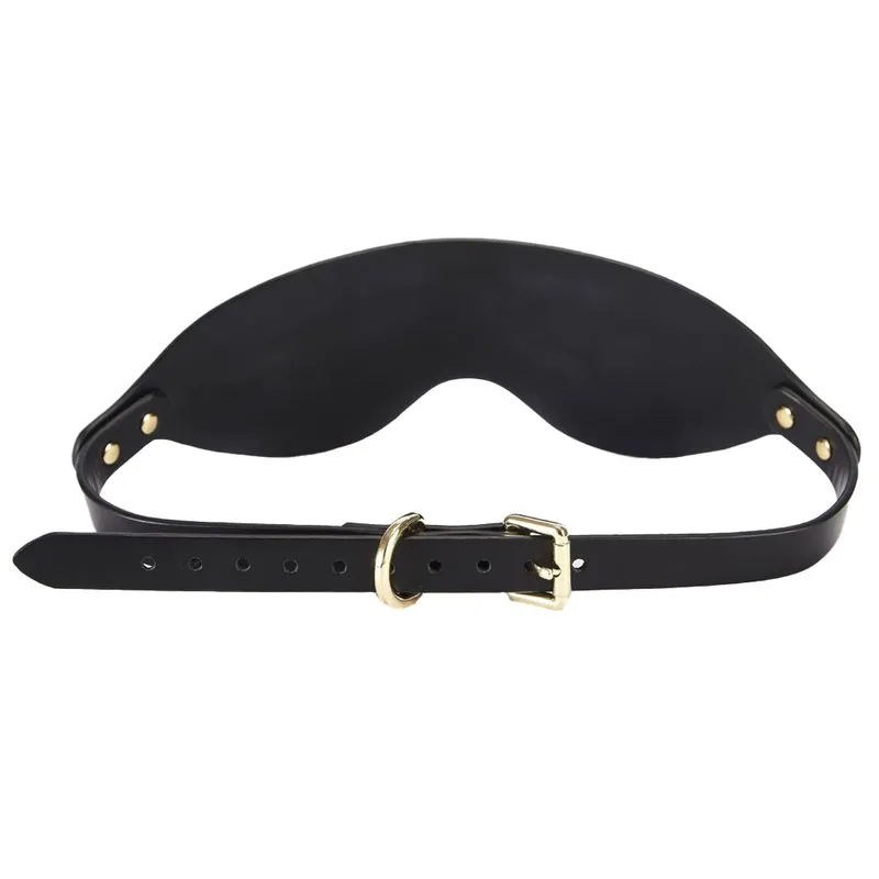 Маска на очі Zalo Blindfolds Black, натуральна шкіра