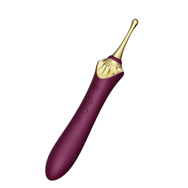 Мультифункціональний вібратор Zalo Bess 2 Velvet Purple, 4 насадки, підігрів