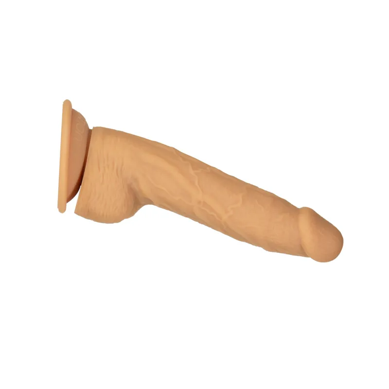 Фалоімітатор ADDICTION Dual Density Silicone Dildo Caramel 8″, присоска, діаметр 4,3 см