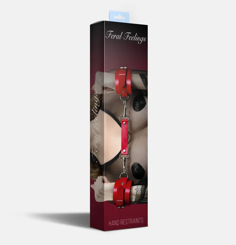 Наручники Feral Feelings Hand Restraints Red, натуральна шкіра