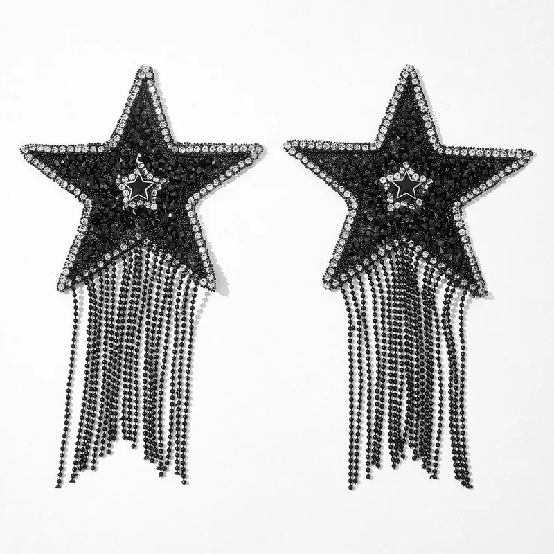Пестис-зірки з бахромою JSY Nipple Sticker RT236112 Black