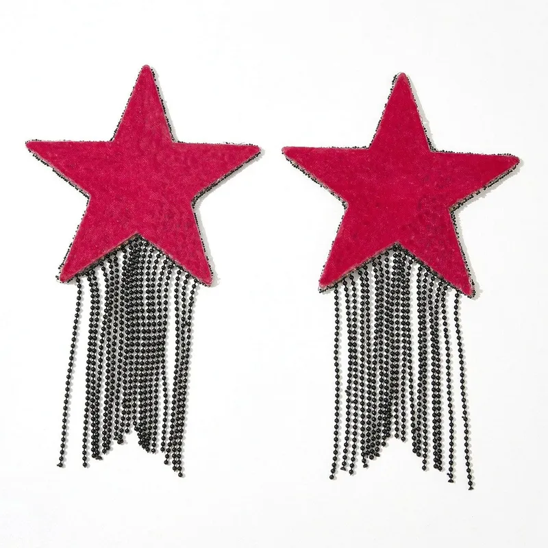 Пестис-зірки з бахромою JSY Nipple Sticker RT236112 Black
