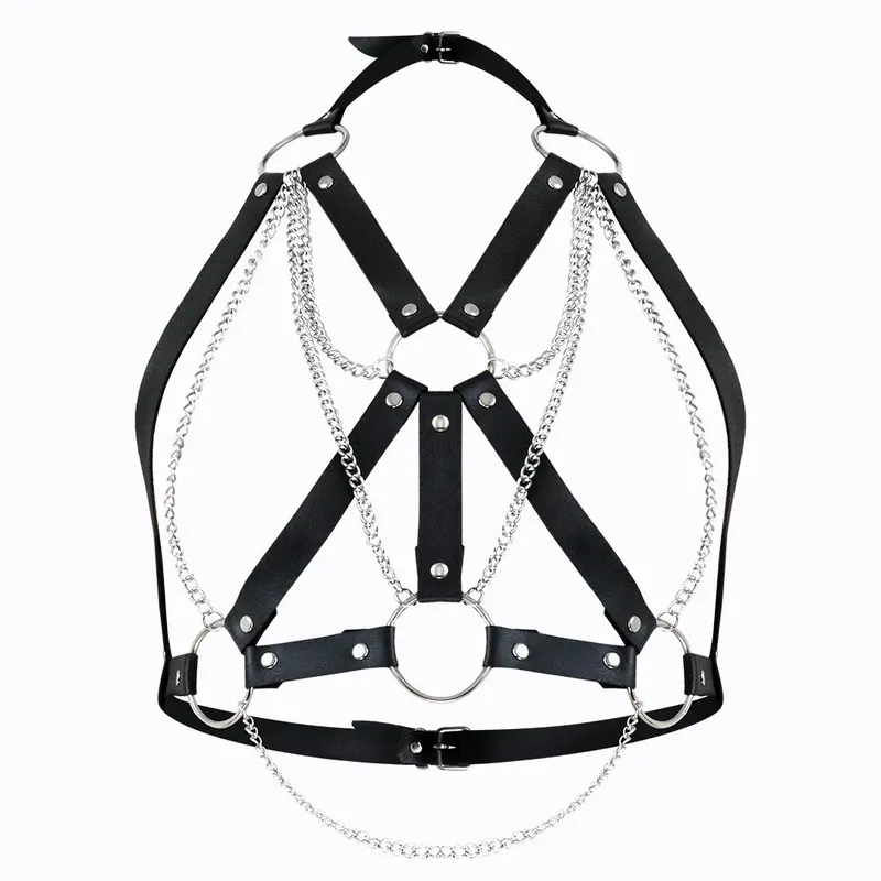 Портупея жіноча Art of Sex - Aiden Leather harness, чорна, XS-M