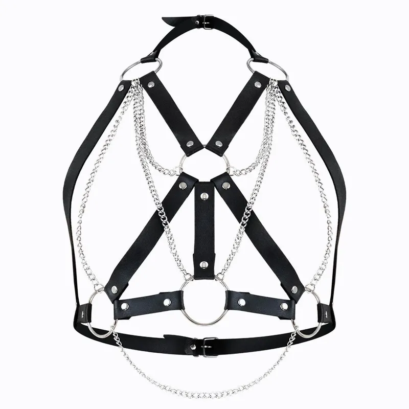 Портупея жіноча Art of Sex - Aiden Leather harness, чорна L-2XL