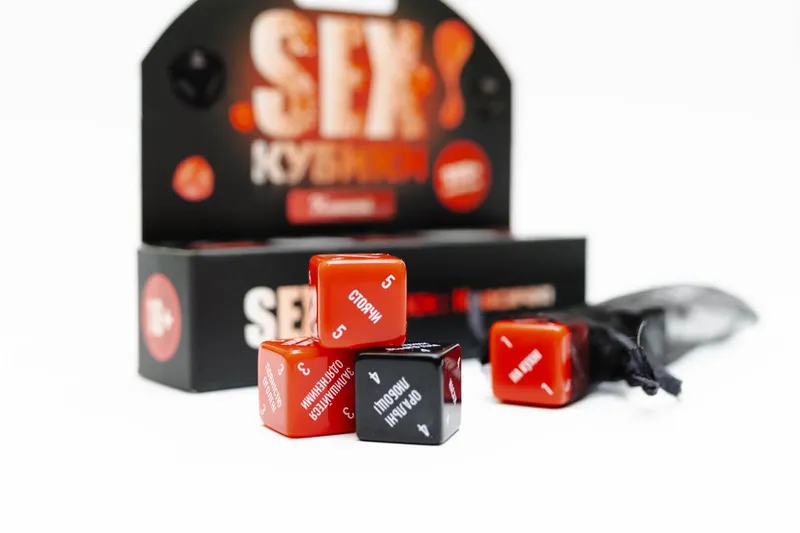 SEX-Кубики «Класичні» FunGamesShop, набір з 5 кубиків 16 мм