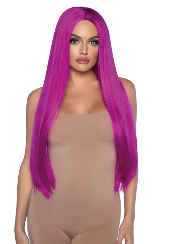 Перука Leg Avenue Long straight center part wig, малинова, 83 см