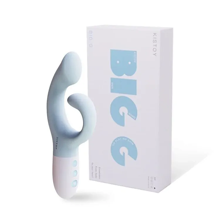 Вібратор-кролик для точки G KISTOY Big G Blue з підігрівом