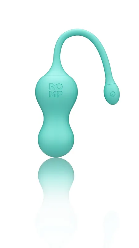 Віброяйце Romp Cello Light Teal з пультом керування, водонепроникне