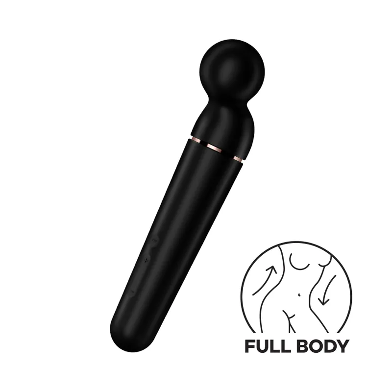 Вібромасажер Satisfyer Planet Wand-er Black/Rosegold, бездротовий
