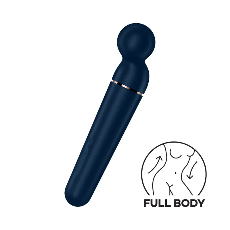 Вібромасажер Satisfyer Planet Wand-er Blue/Rosegold, бездротовий