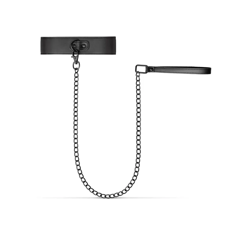 Нашийник з повідцем Bedroom Fantasies Faux Leather Collar & Chain