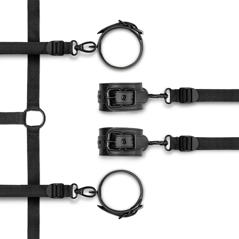 Фіксатор на ліжко з наручниками та поножами Bedroom Fantasies Under the bed Restraint Bondage Set