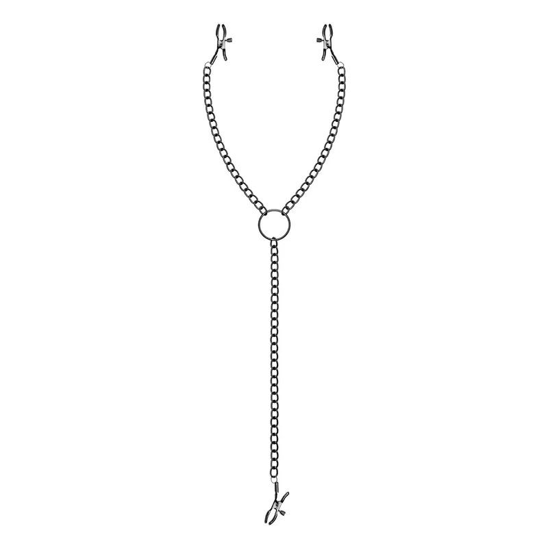 Затискачі для сосків та клітора Bedroom Fantasies Nipple & Clitoral Clamps, чорні